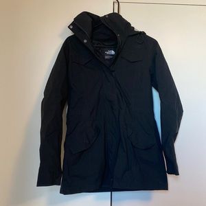 Black Northface Raincoat